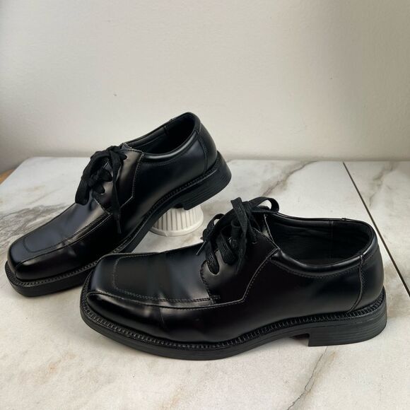Unlisted Kenneth Cole You Turn Black Faux Leather Oxford Lace Up Dress Shoes, 11 main image 4